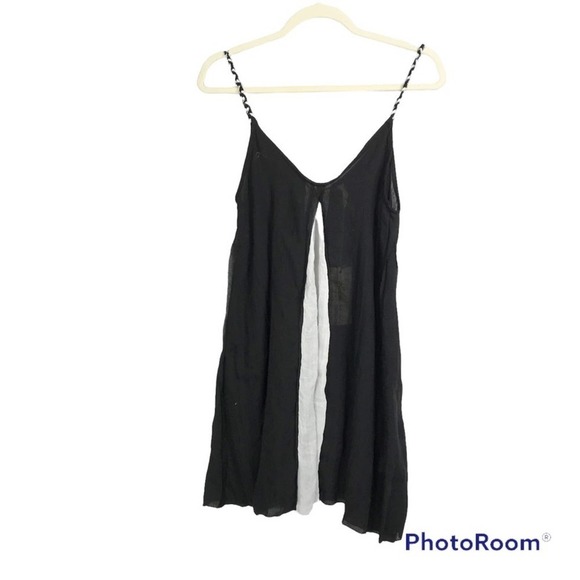 Elan black and white semi sheer sleeveless loose fit flowy tank top size… - Picture 1 of 4